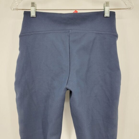 Spanx Women's Ponte Navy Blue Pull On Split Leg Hem Leggings Size Small - Picture 8 of 9